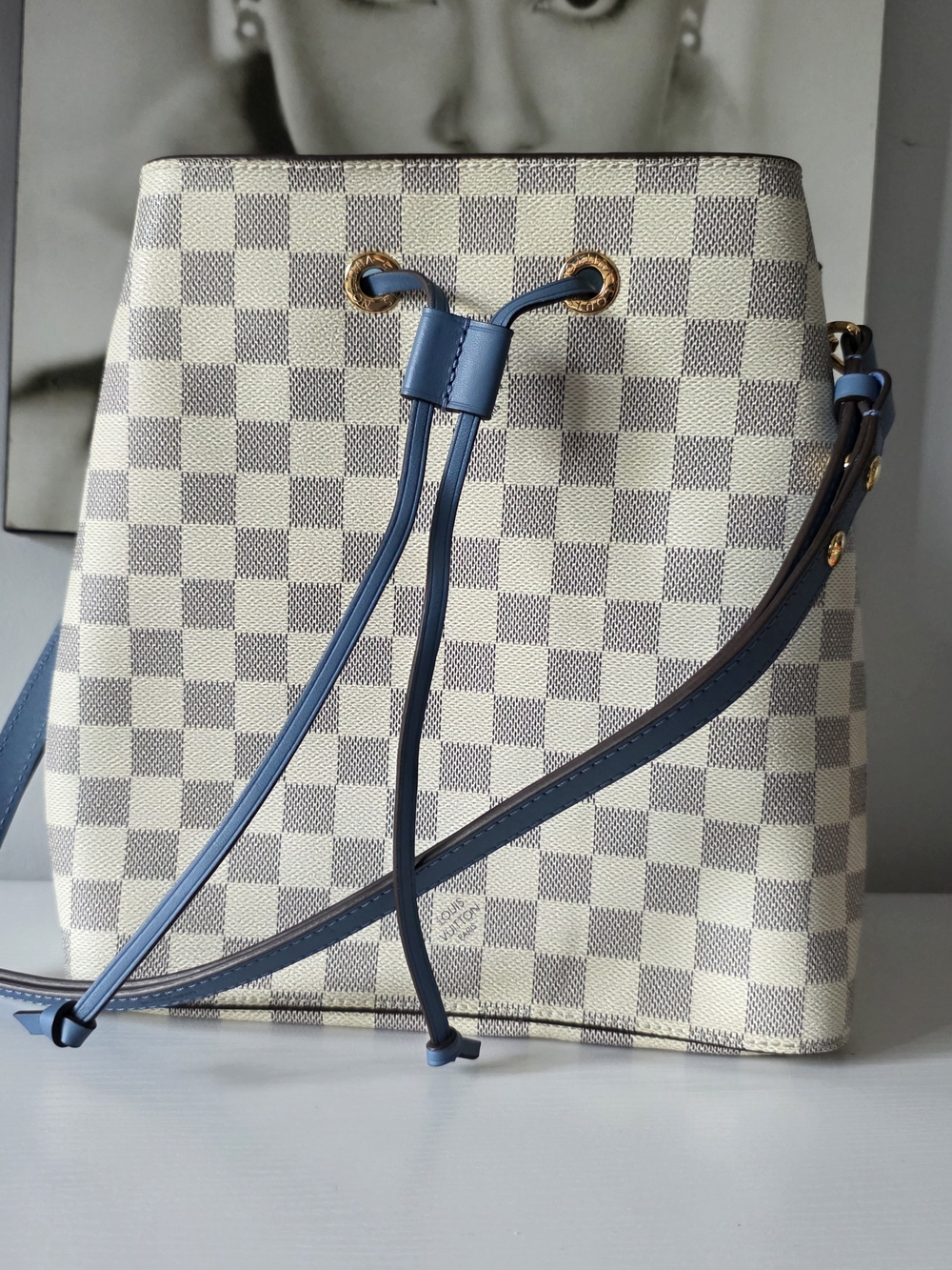 Damier Azur Néonoé MM